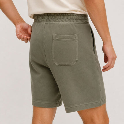 M&S Pure Cotton Jersey Shorts Elasticated Waist Green - Quality Brands Outlet