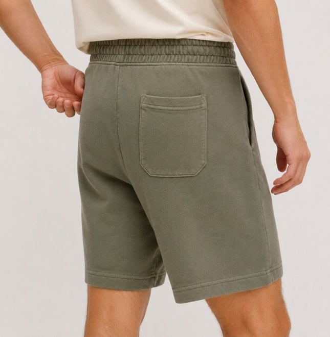 M&S Pure Cotton Jersey Shorts Elasticated Waist Green - Quality Brands Outlet