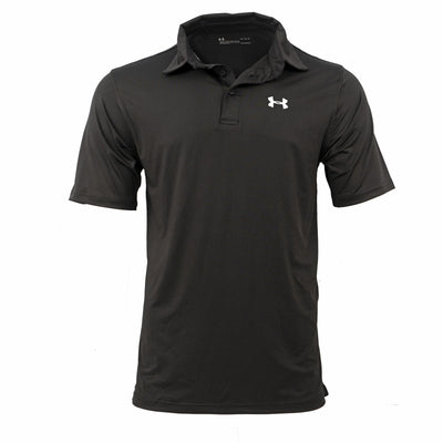 Under Armour Mens HeatGear Golf Sports Black Polo Shirt Casual Tops - Quality Brands Outlet