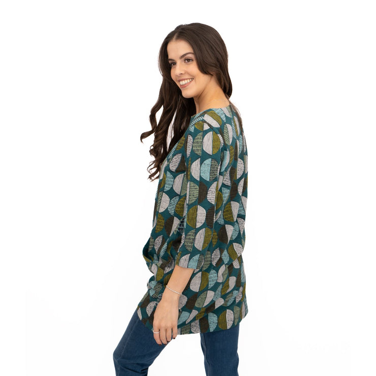 Seasalt Tunic Shore Foraging Longline Top Cotton 3/4 Sleeve - Quality Brands Outlet