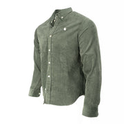 CARHARTT WIP Madison Green Button-Down Collar Logo-Embroidered Cotton-Corduroy Shirt