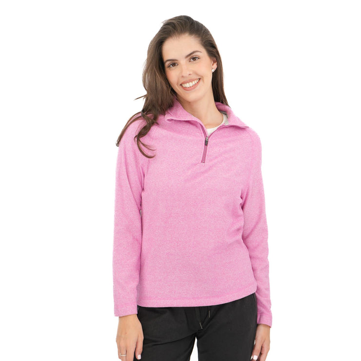 Trespass Half Zip Microfleece Layer Pink - Quality Brands Outlet
