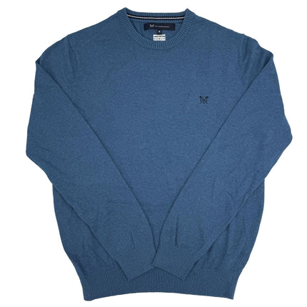 Crew Clothing Mens Knitted Jumper Long Sleeve Blue-Quality Brands Outlet-