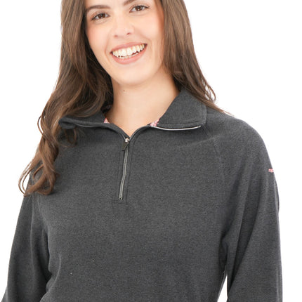 Trespass Half Zip Microfleece Fleece Jackets Charcoal Grey-Quality Brands Outlet-
