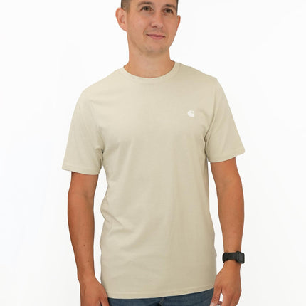 Madison Stone Beige T-shirts Crew Neck Short Sleeve Tops-Quality Brands Outlet-