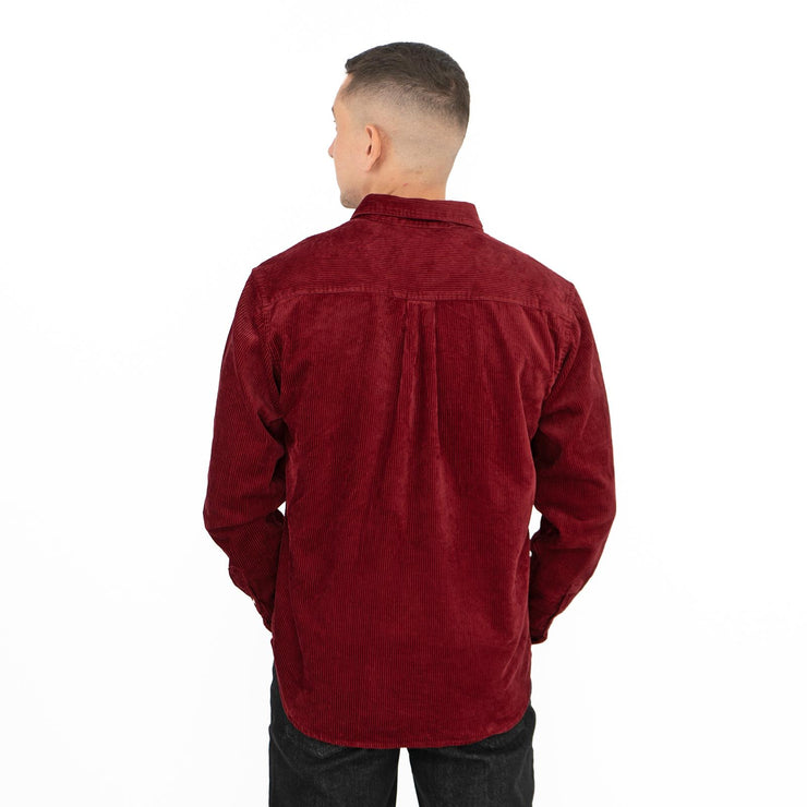 CARHARTT WIP Madison Red Button-Down Collar Logo-Embroidered Cotton-Corduroy Shirt