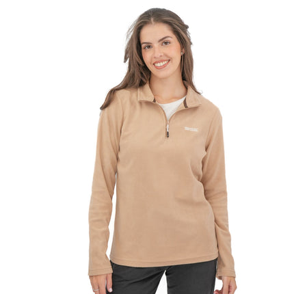Regatta Tan Beige Sweethart Zip Neck Fleece-Quality Brands Outlet-