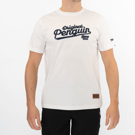 Original Penguin T-shirt Short Sleeve Embroidered White-Quality Brands Outlet-