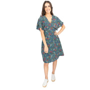 Seasalt Wilsey Empire Line Dress Teal Green - Quality Brands Outlet