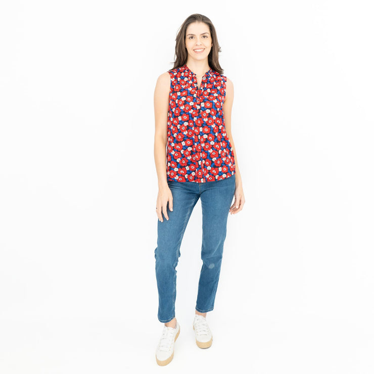 Seasalt Womens Flower Fields Vest Poppy Maritime