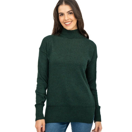 Nobodys Child Longline Jumper Funnel Neck Supersoft Green-Quality Brands Outlet-