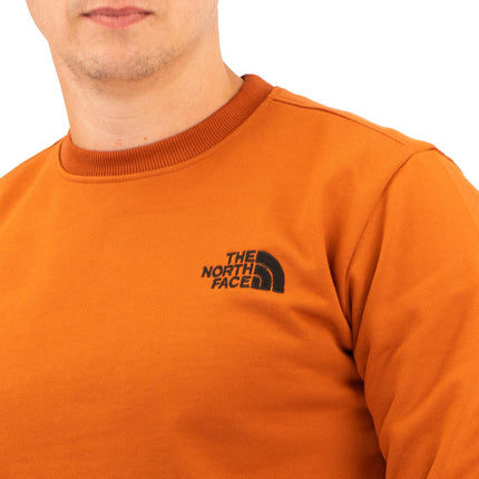 The North Face Mens Raglan Box Nse Crew Sweatshirt Burn Orange-Quality Brands Outlet-