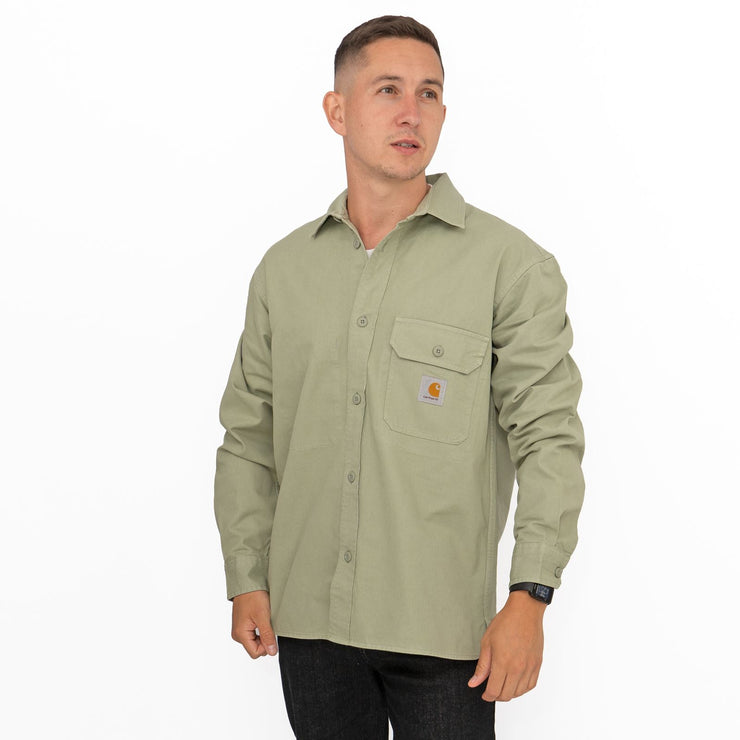 Carhartt WIP Mens Green Reno Overshirt Long Sleeve Shirt