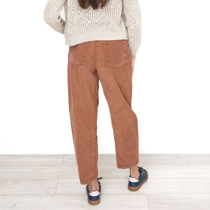 Next Cord Barrel Trousers Tan Brown - Quality Brands Outlet