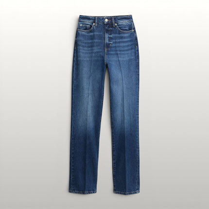 M&S Jeans High Rise Slim Dark Indigo Stretch Denim