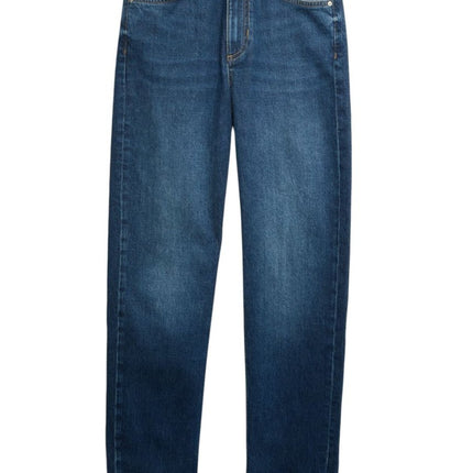 M&S Per Una Girlfriend Jeans Mid Rise Turn Up Lyocell Blend Relaxed Fit - Quality Brands Outlet