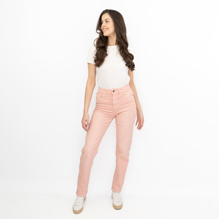 M&S Full Length Straight Leg Light Pink Denim Trousers