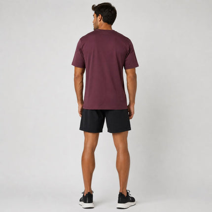 Mens Performance Crew Neck T-Shirt – Burgundy