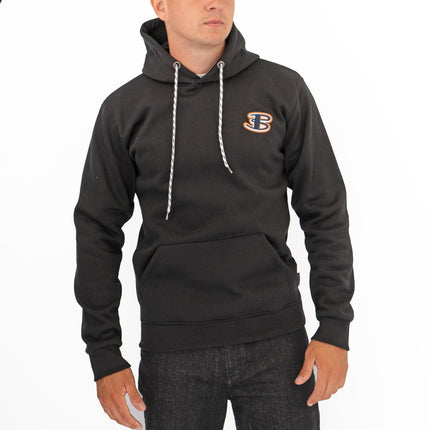 Ben Sherman Mens Logo Hoodie Black-Quality Brands Outlet-