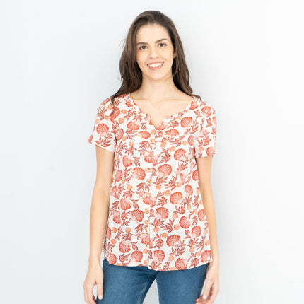 Seasalt Womens Spring Window Top Scallop Floral Chalk-Quality Brands Outlet-