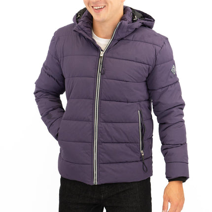 GANT Mens Jacket Coat Active Cloud Padded Purple - Quality Brands Outlet