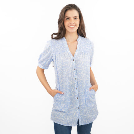 White Stuff Tunic Blue Deeba Longline Top-Quality Brands Outlet-