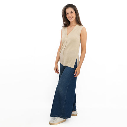 M&S Gold Sparkle Sleeveless Knit Vests - Quality Brands Outlet