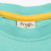 Frugi Girls T-Shirt Green Short Sleeve Elephant Casual Cotton Tops