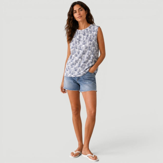 White Stuff Linen Vest Top Sleeveless Summer Casual - Quality Brands Outlet