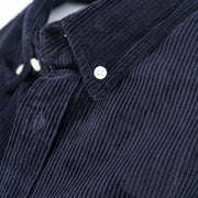 CARHARTT WIP Madison Navy Blue Button-Down Collar Logo-Embroidered Cotton-Corduroy Shirt