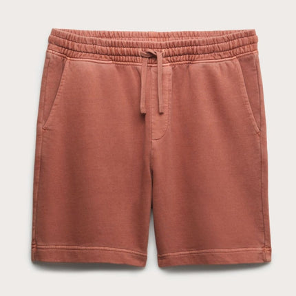 M&S Pure Cotton Jersey Shorts Elasticated Waist Relaxed Drawstring Rust Red - Quality Brands Outlet