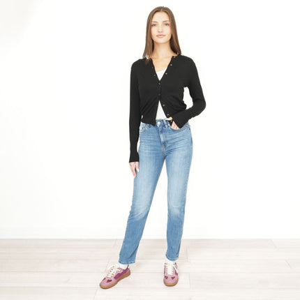 M&S Sienna Jeans Straight Leg Mid Rise Stretch Light Denim-Quality Brands Outlet-