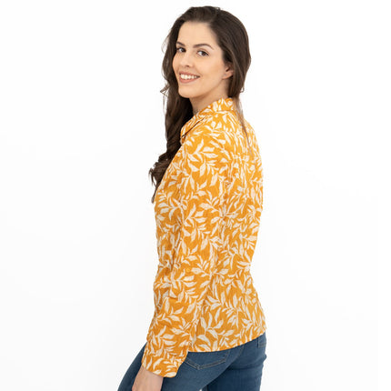 Seasalt Womens Larissa Shirt Yellow Leaves-Quality Brands Outlet-