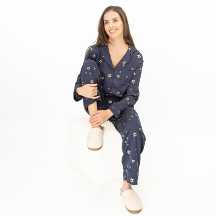 M&S Navy Star Pyjama Set - Quality Brands Outlet