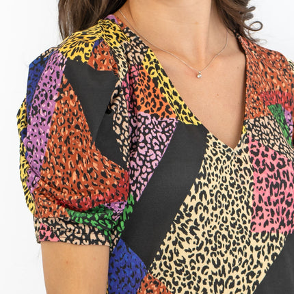 Oasis Short Sleeve V-Neck Summer Multi Colour Tops-Quality Brands Outlet-