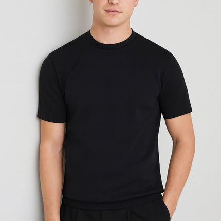 Bradley Heavyweight T-Shirts Navy Short Sleeve Tops