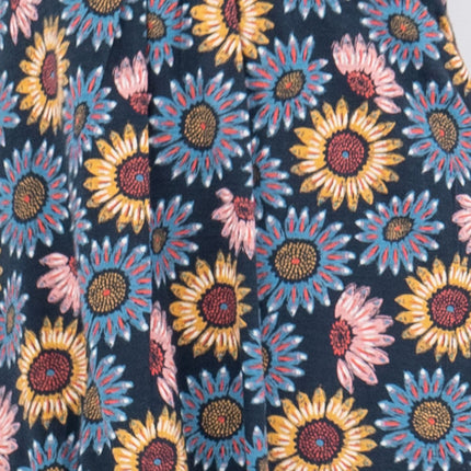 Seasalt Navy Sunflower Chapelle Jersey Midi Dress-Quality Brands Outlet-