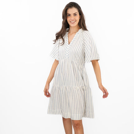 White Stuff Sophia Eco Vero Stripe Dress-Quality Brands Outlet-