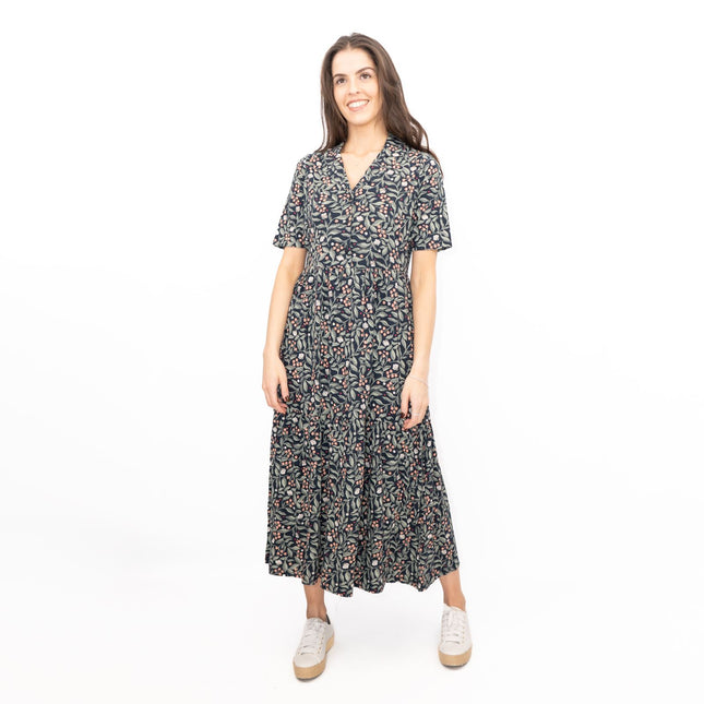 Seasalt Grey Priddacombe Short Sleeve Midi Dress-Quality Brands Outlet-