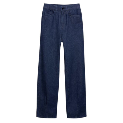 M&S x 16Arlington Pure Cotton High Waisted Wide Leg Jeans Denim - Quality Brands Outlet