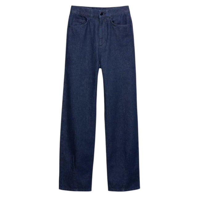 M&S x 16Arlington Pure Cotton High Waisted Wide Leg Jeans Denim - Quality Brands Outlet