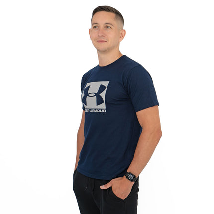Under Armour Men Logo Print Sportstyle Navy Short Sleeve T-shirt