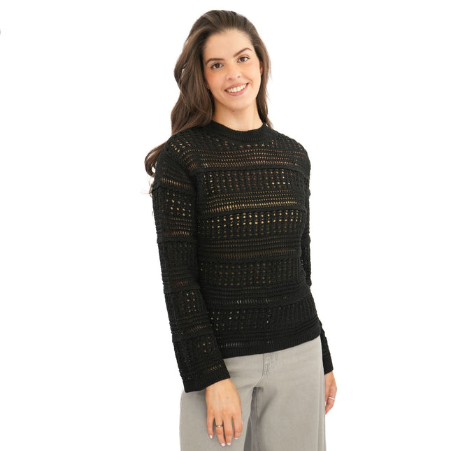 M&S Black Pointelle Jumpers-Quality Brands Outlet-