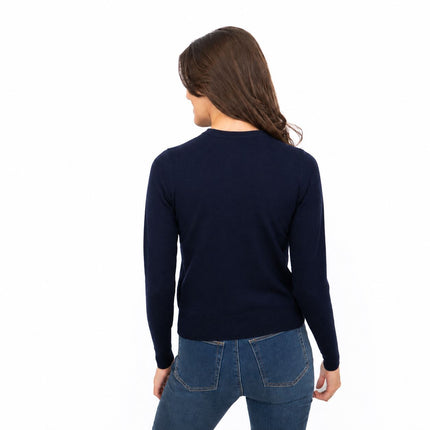 M&S Cardigan Classic Button Up Navy