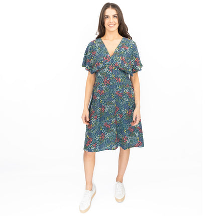 Seasalt Wilsey Empire Line Dress Teal Green - Quality Brands Outlet