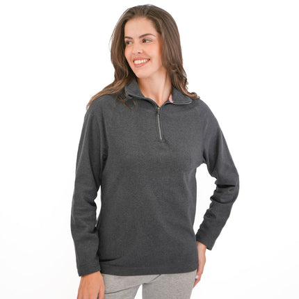 Trespass Half Zip Microfleece Fleece Jackets Charcoal Grey-Quality Brands Outlet-