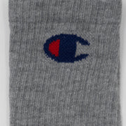 Champion Men's 3-Pack Grey Long Rib Socks Size 6-12