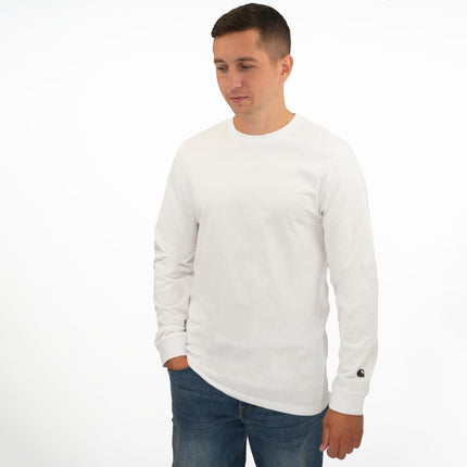 Long Sleeve T-shirt Essential White Tops-Quality Brands Outlet-