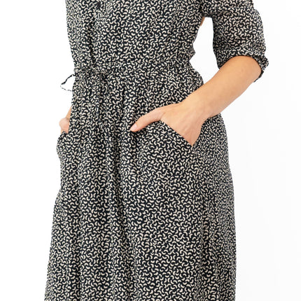 Seasalt Rock Dove Black Midi Dress-Quality Brands Outlet-