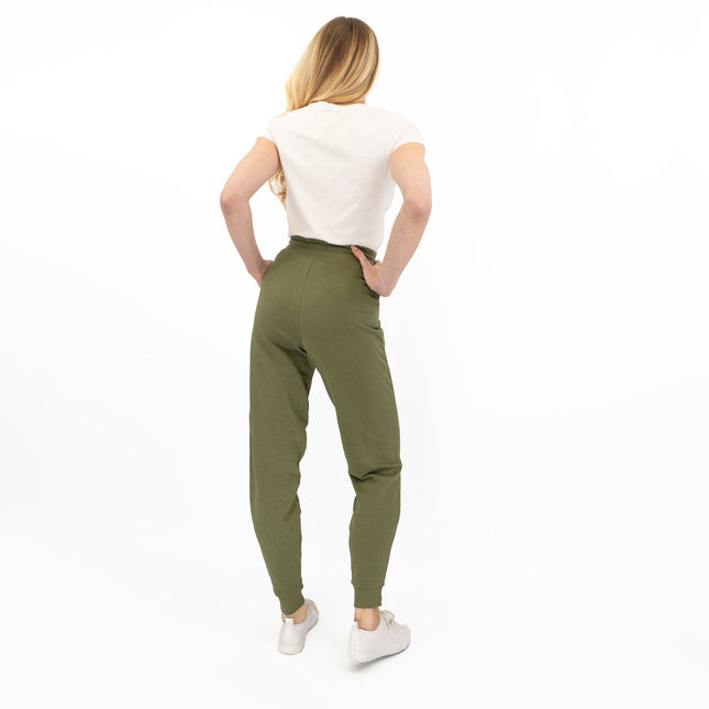 M&S Womens Classic Jogger Cotton Rich Olive Green-Quality Brands Outlet-